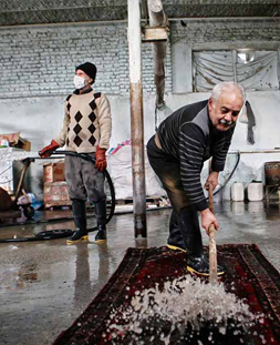 شستشوی سنتی قالی در قالیشویی سهیلیه  